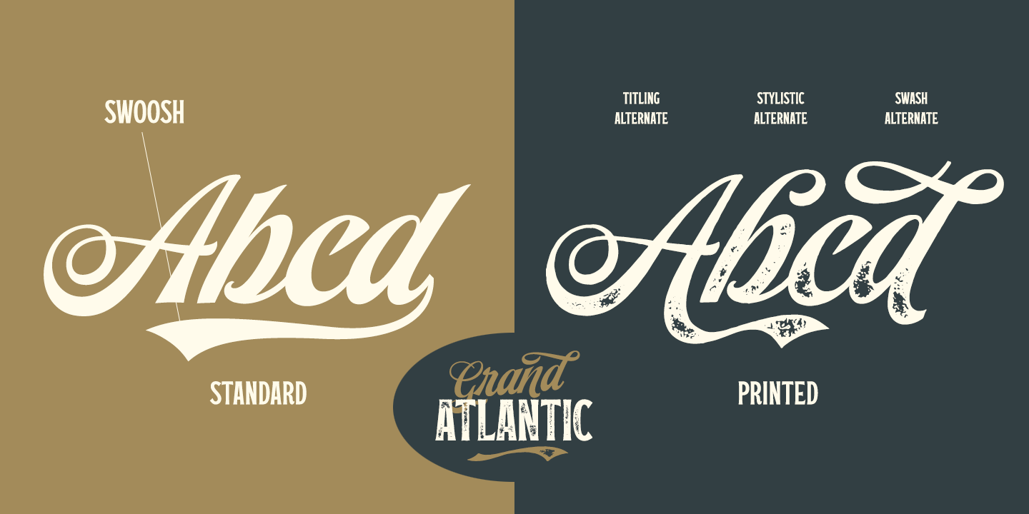 Grand Atlantic Serif Print Font preview